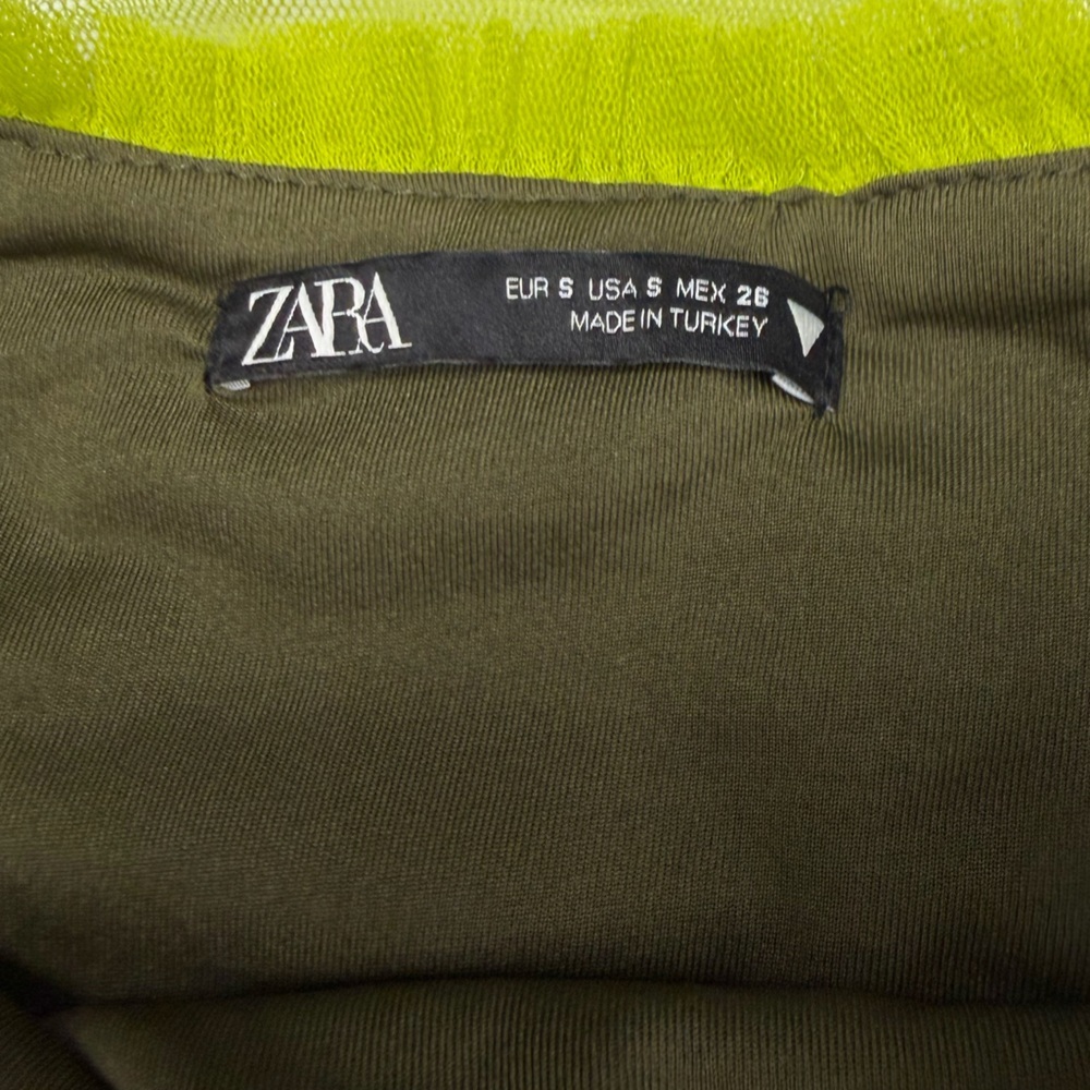 GUC Zara Green Gradient Ombré Tulle Bodysuit Size Small - Picture 6 of 6